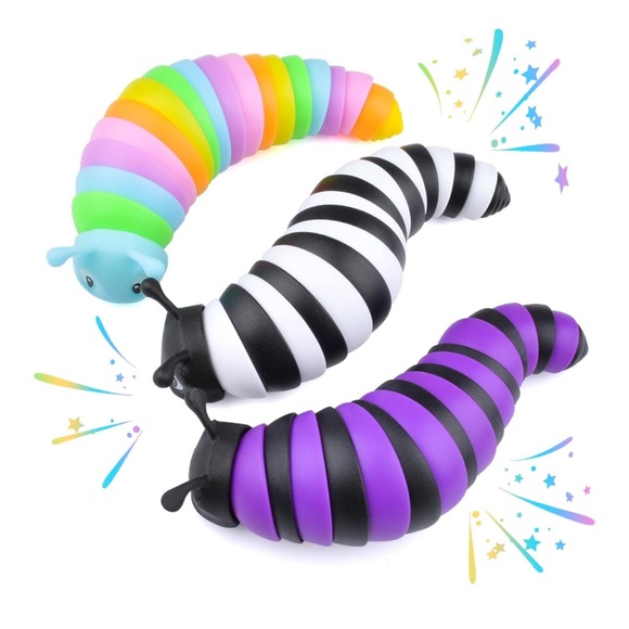 NIB 3 Pack fidget slug toys - Picture 2 of 6